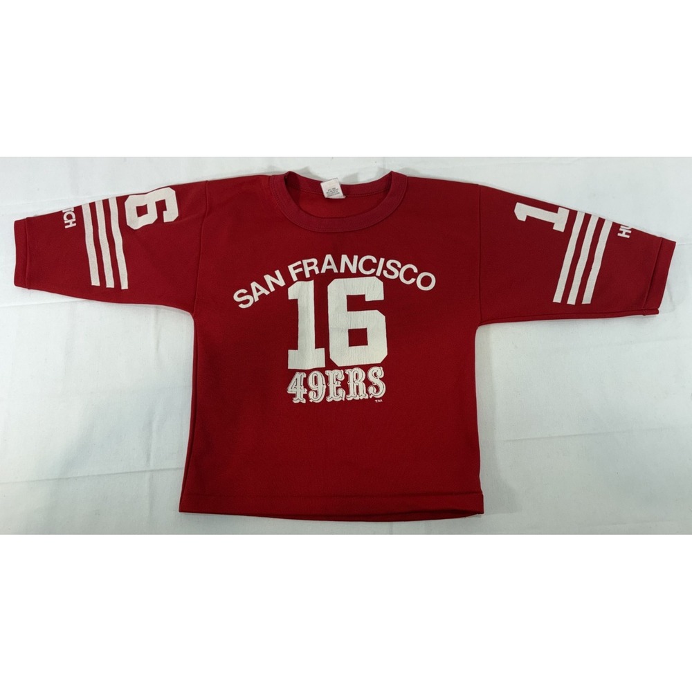 Vintage 80's San Francisco 49ers #16 Joe Montana NFL Jersey Youth Small Costume
